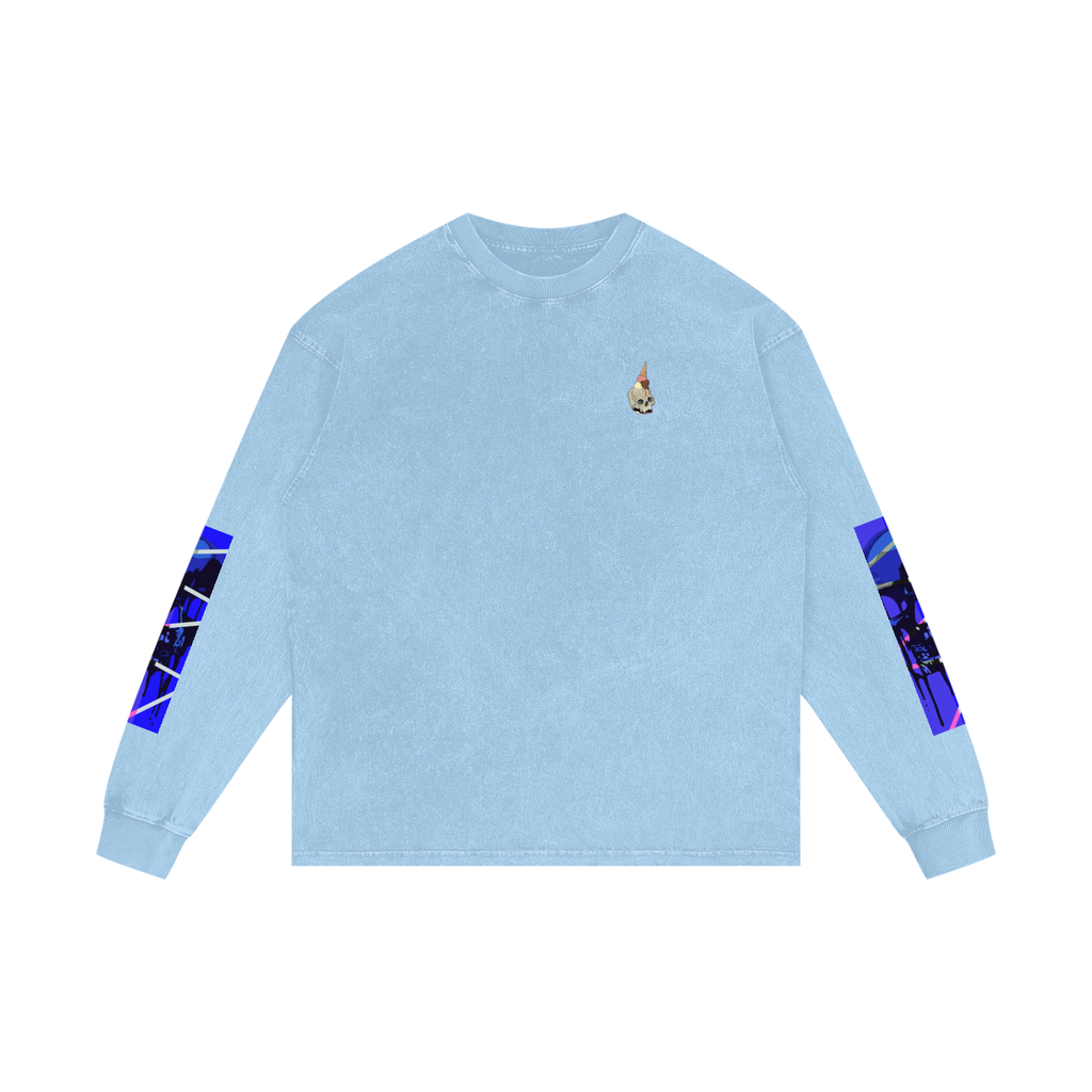 Acid Wash Oversize Long Sleeve T-Shirt
