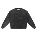 Snow Wash Oversized Crewneck Sweatshirt