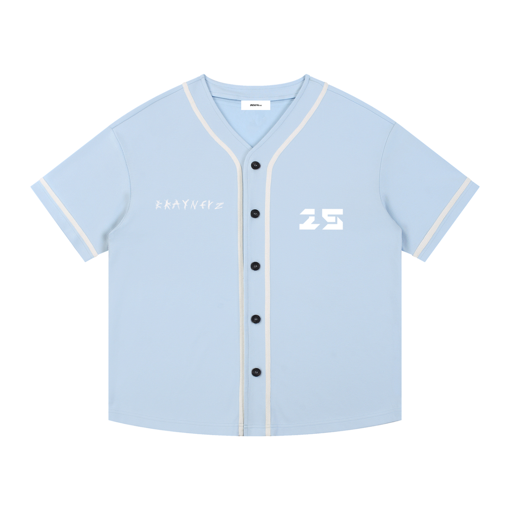 Contrast Piped Button-Up Jersey