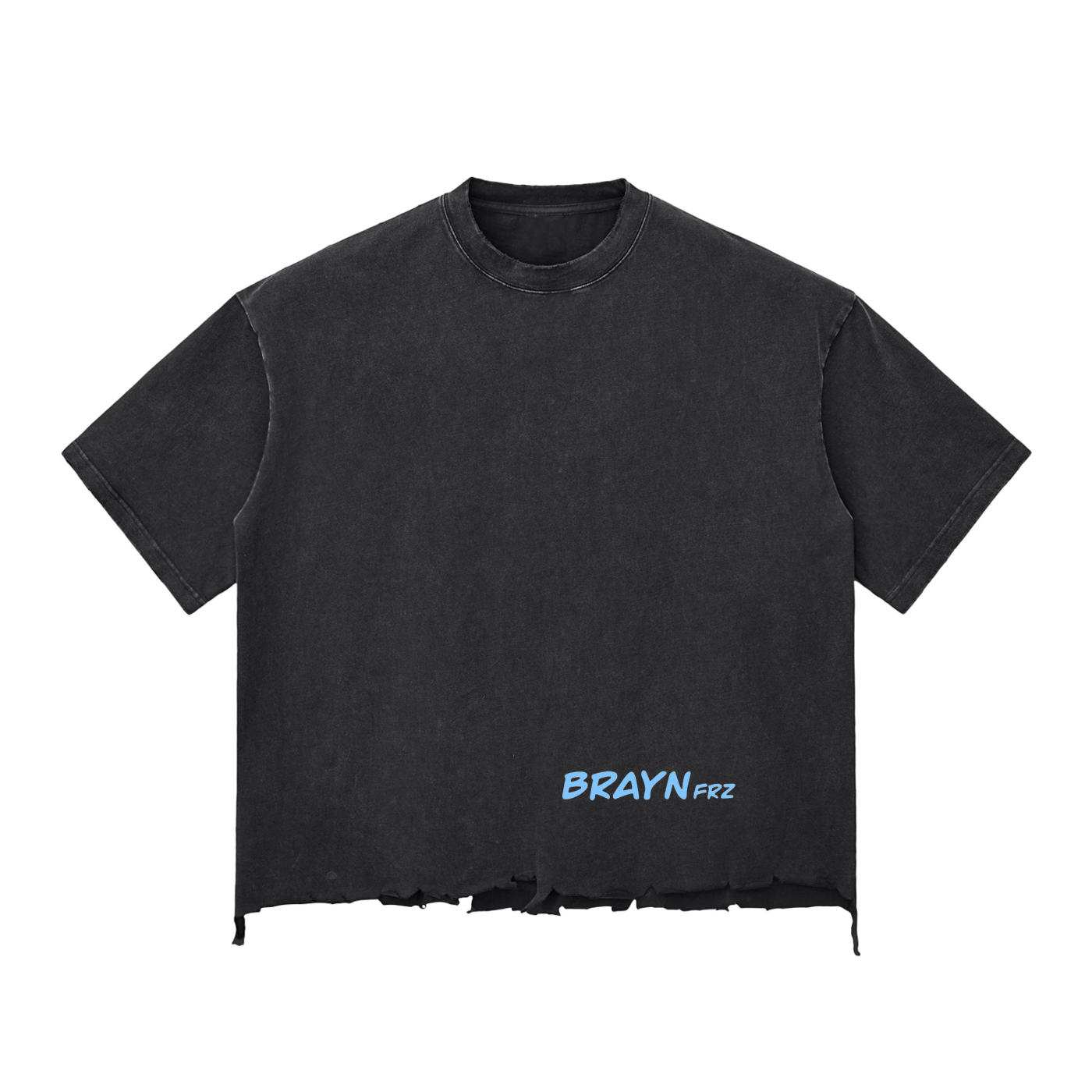 Snow Wash Raw-Hem Boxy T-shirt