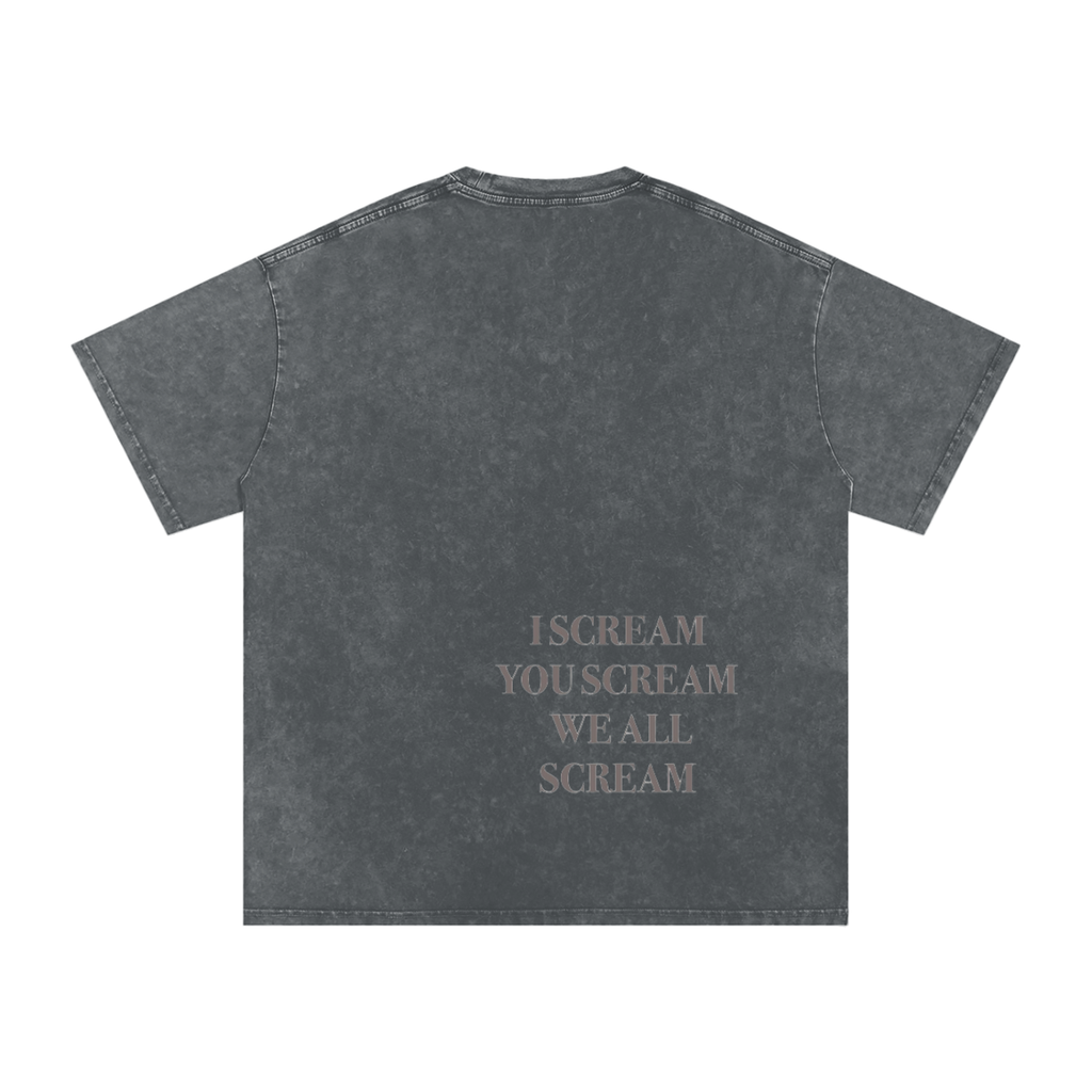 Snow Washed Oversized Cotton T-Shirt