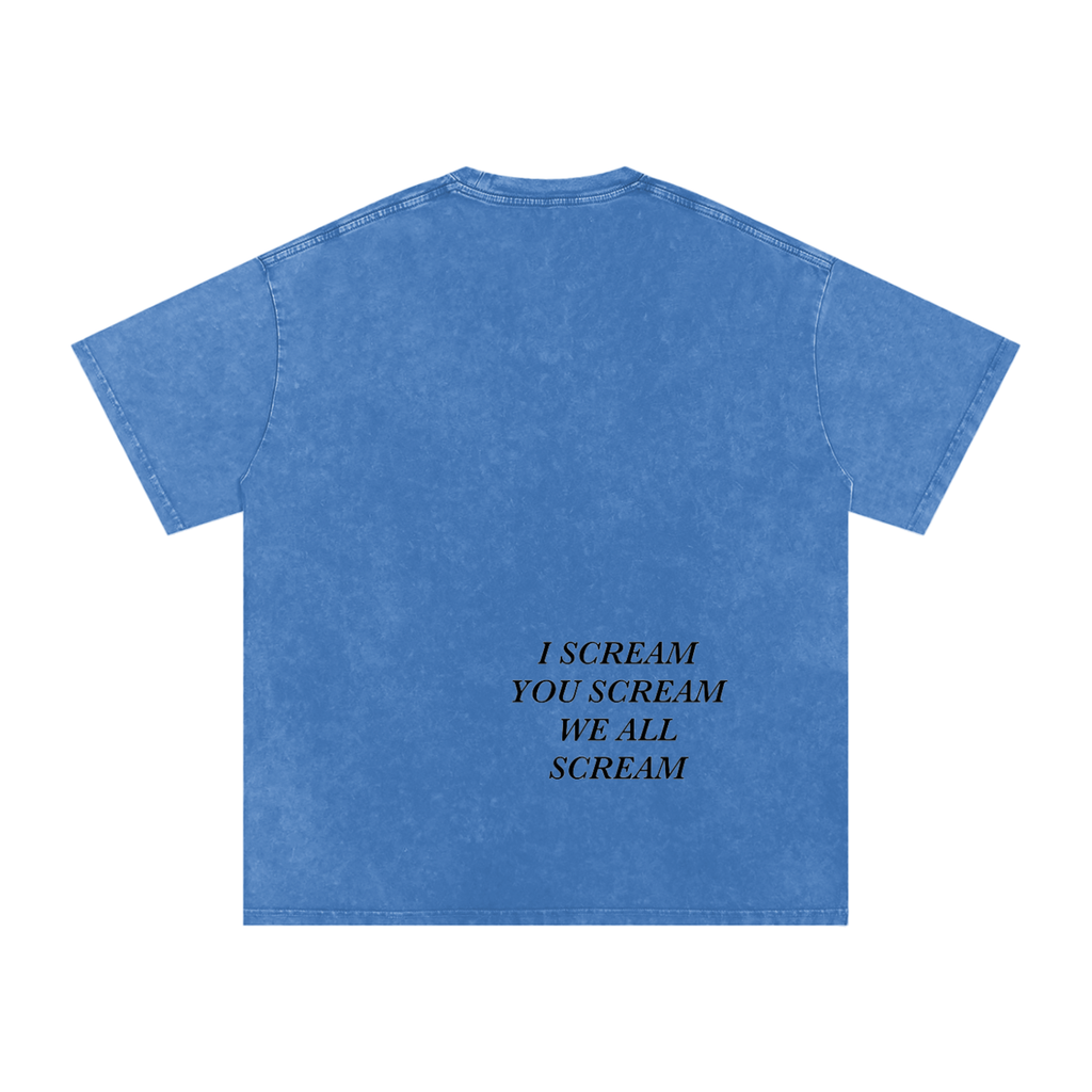 Snow Washed Oversized Cotton T-Shirt