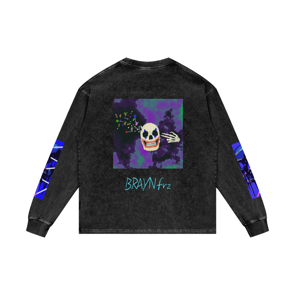 Acid Wash Oversize Long Sleeve T-Shirt