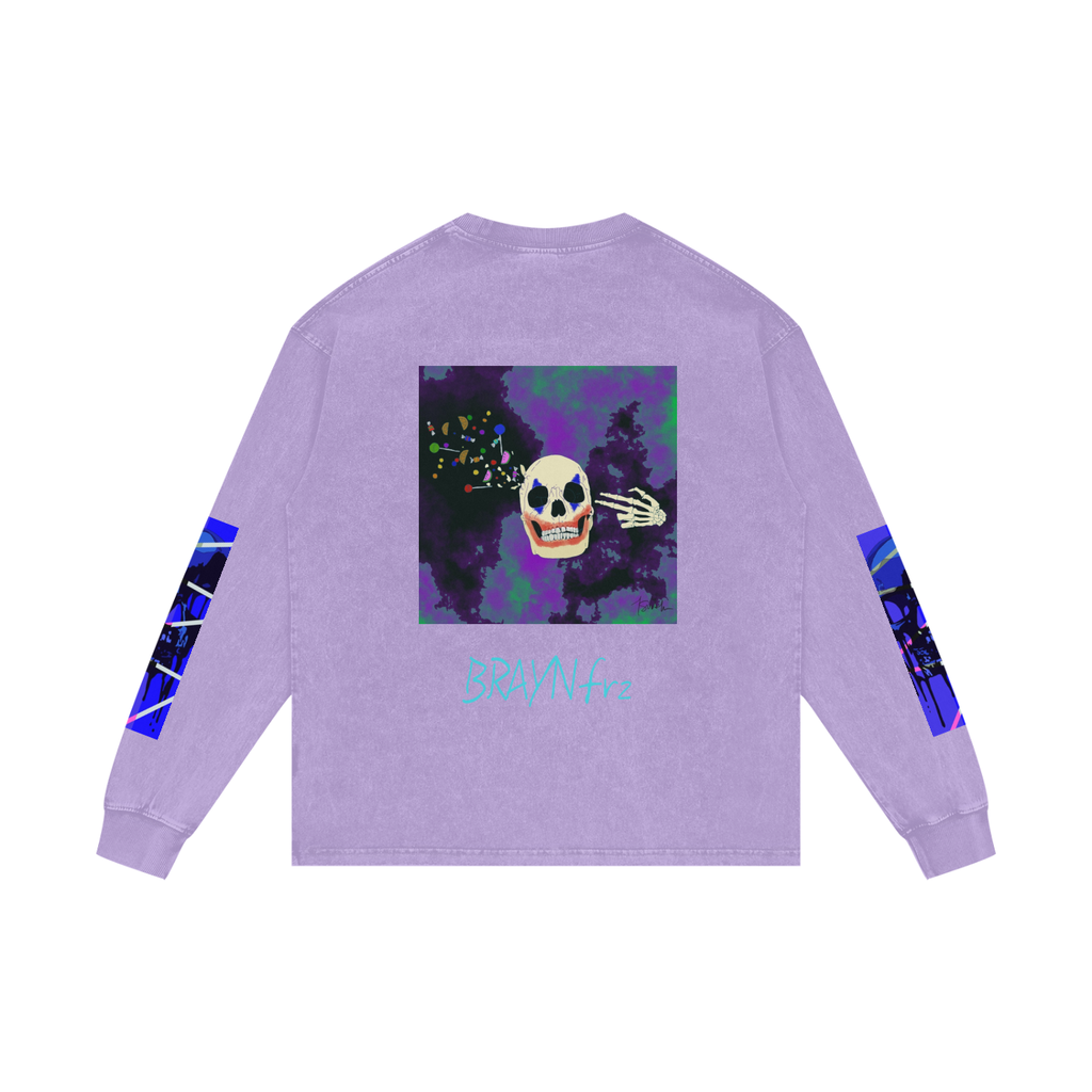 Acid Wash Oversize Long Sleeve T-Shirt