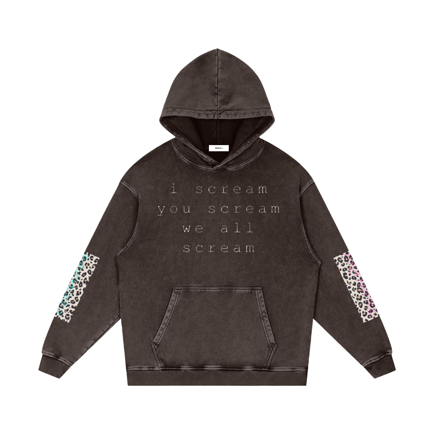 Snow Washed Loose Cotton Hoodie