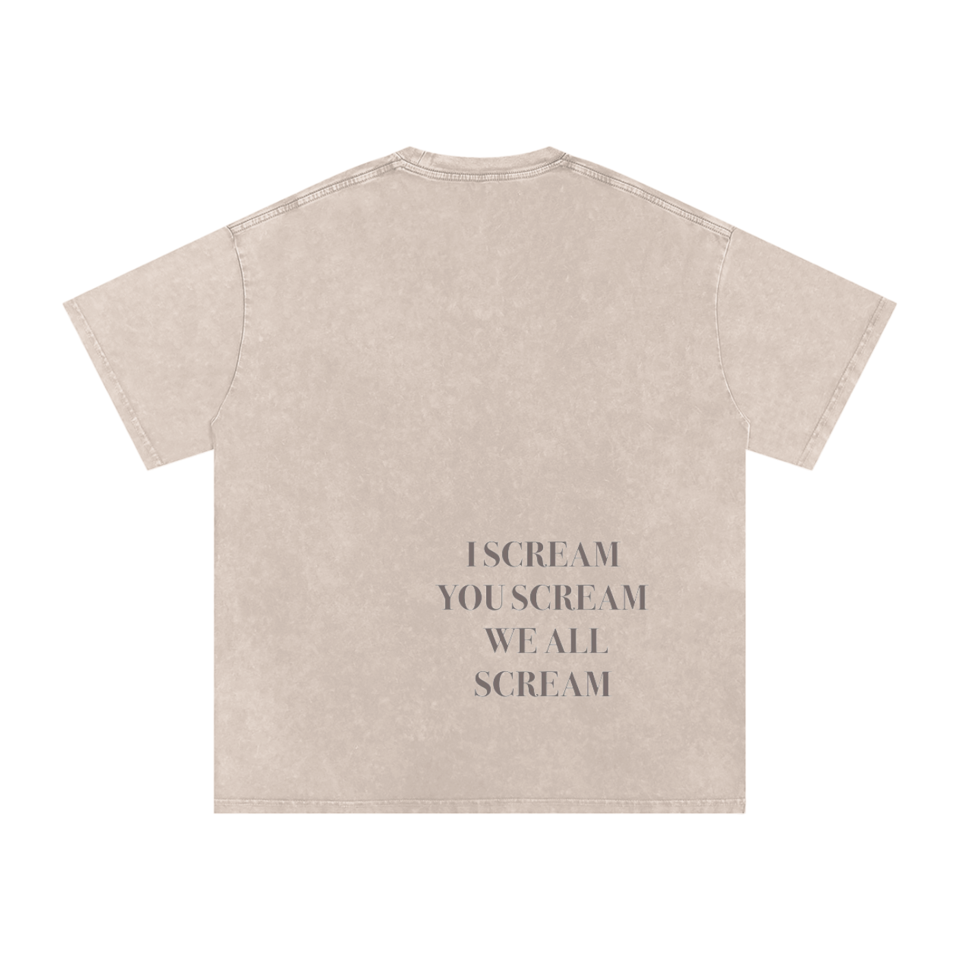 Snow Washed Oversized Cotton T-Shirt