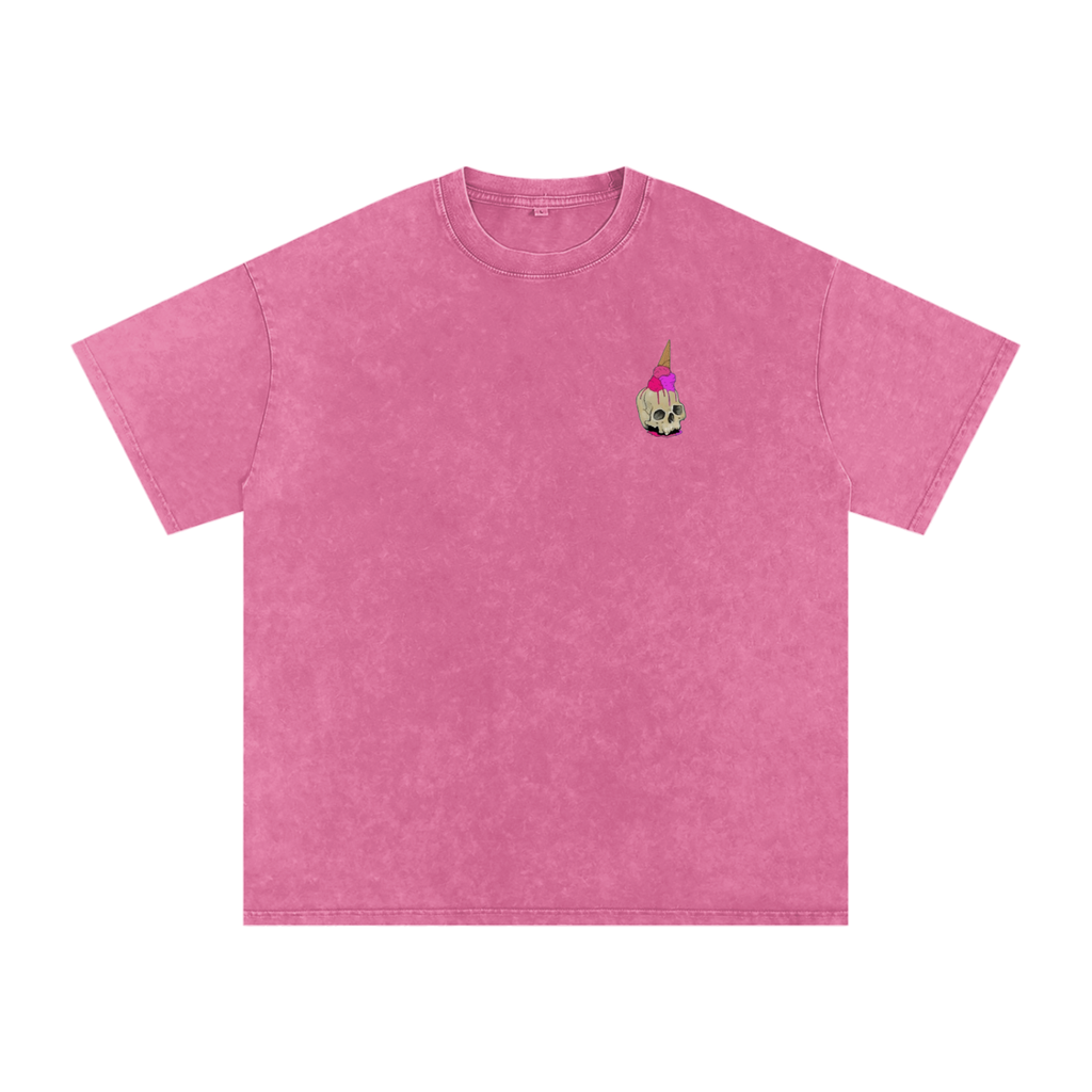Snow Washed Oversized Cotton T-Shirt