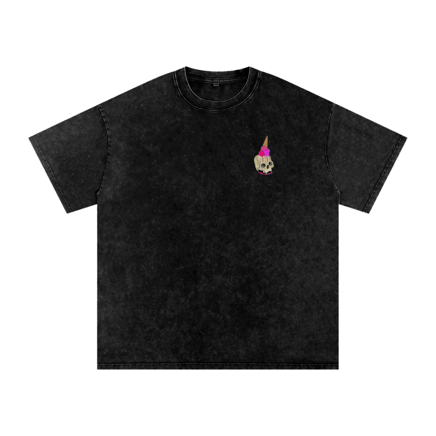 Snow Washed Oversized Cotton T-Shirt