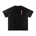 Snow Washed Oversized Cotton T-Shirt