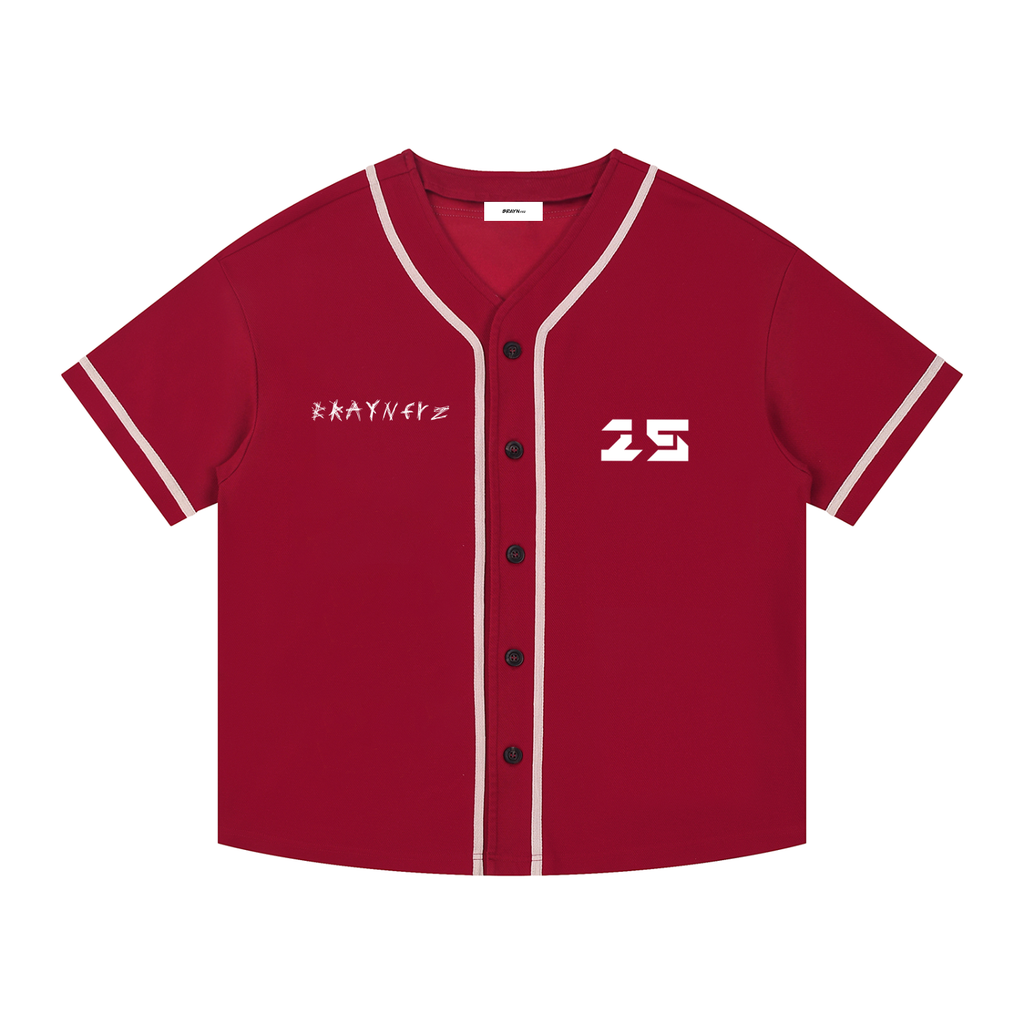 Contrast Piped Button-Up Jersey