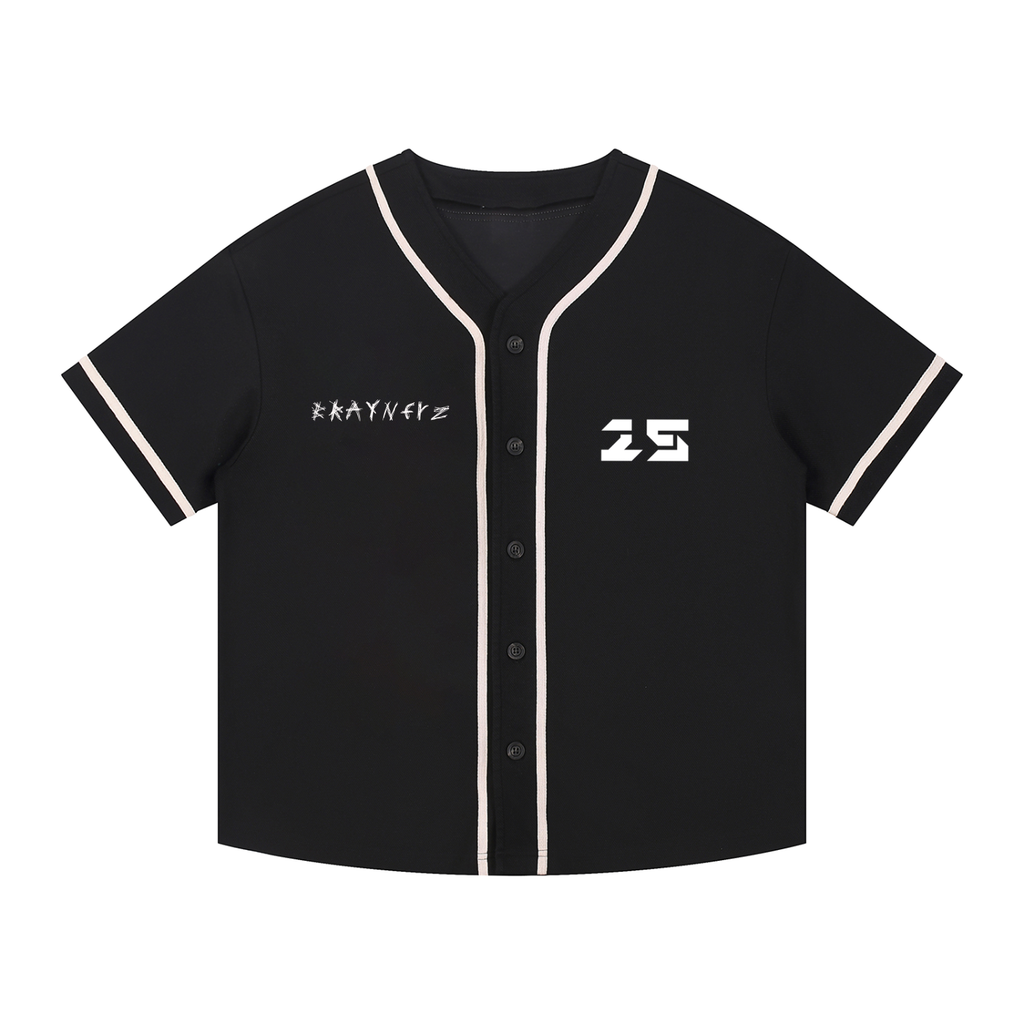 Contrast Piped Button-Up Jersey