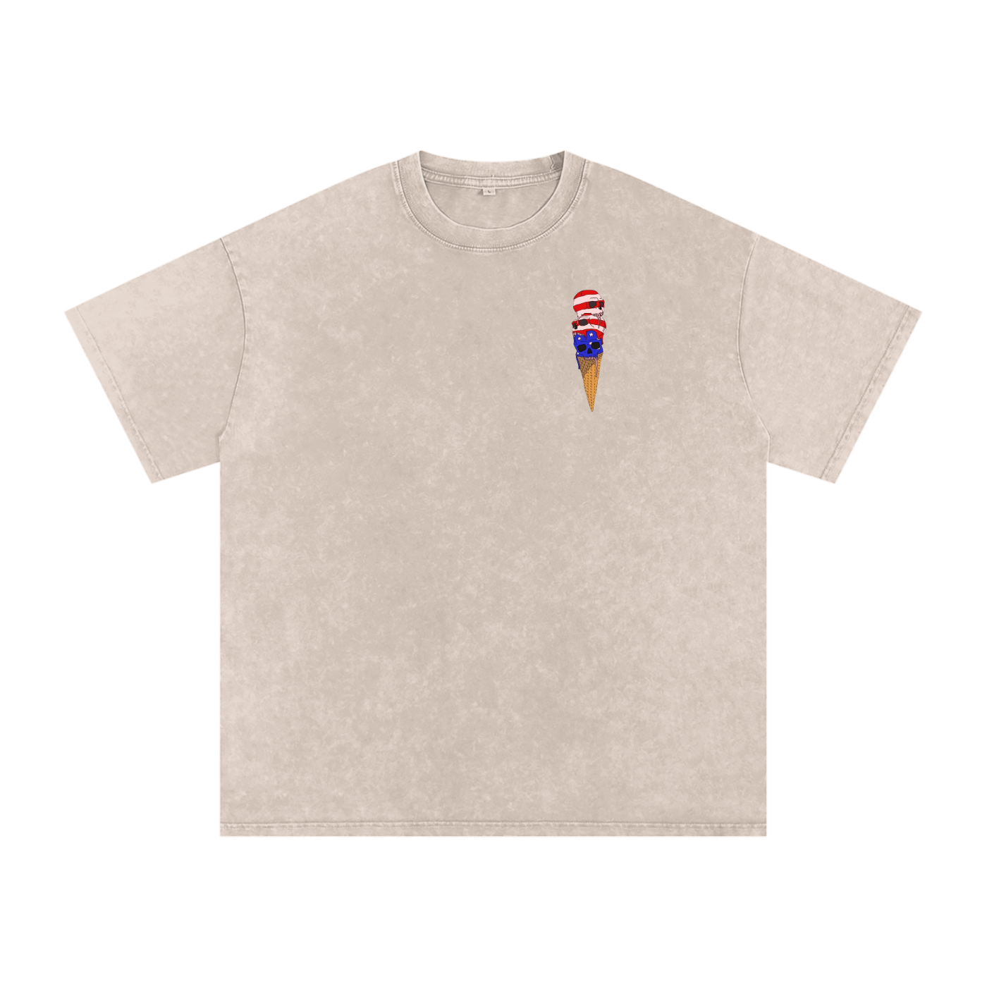 Snow Washed Oversized Cotton T-Shirt