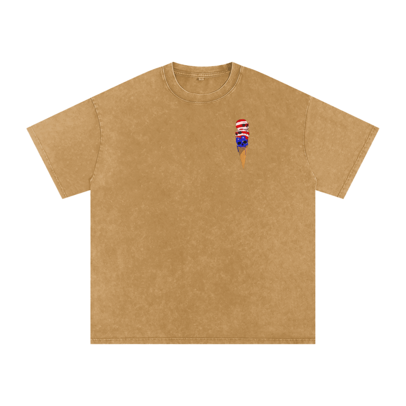 Snow Washed Oversized Cotton T-Shirt