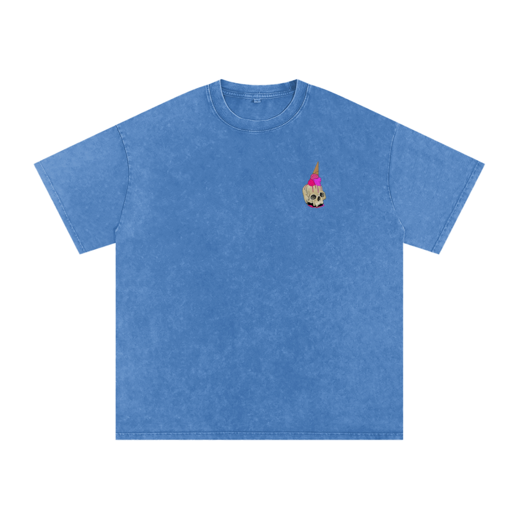 Snow Washed Oversized Cotton T-Shirt