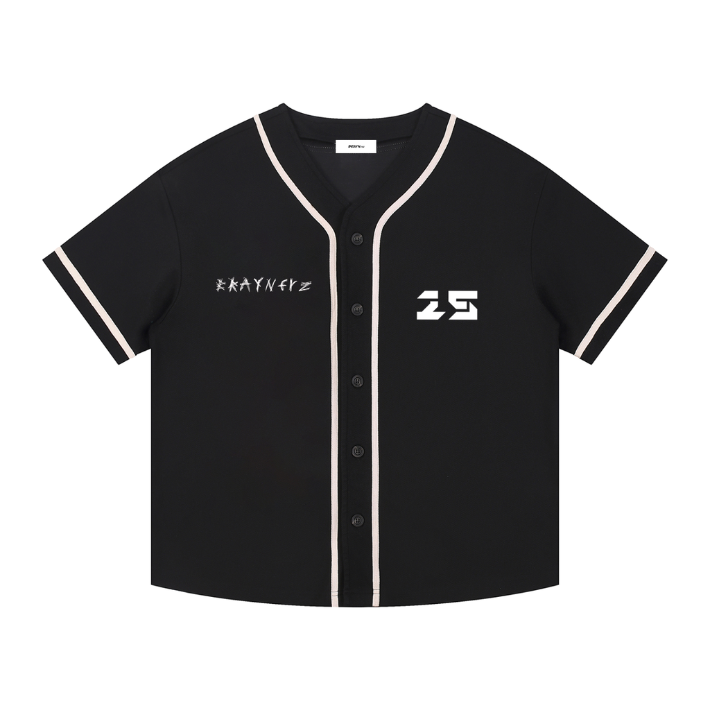 Contrast Piped Button-Up Jersey