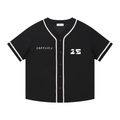 Contrast Piped Button-Up Jersey