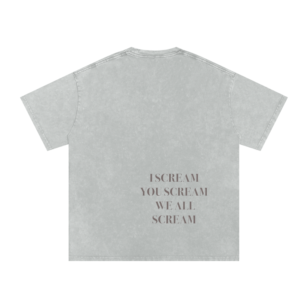 Snow Washed Oversized Cotton T-Shirt