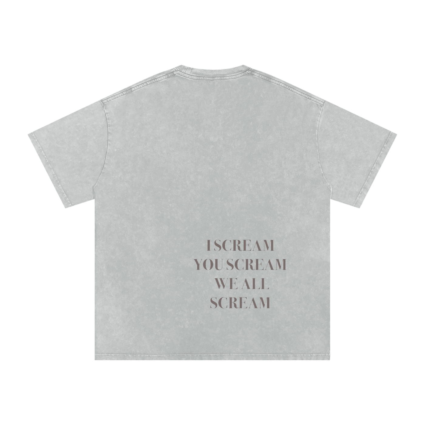 Snow Washed Oversized Cotton T-Shirt