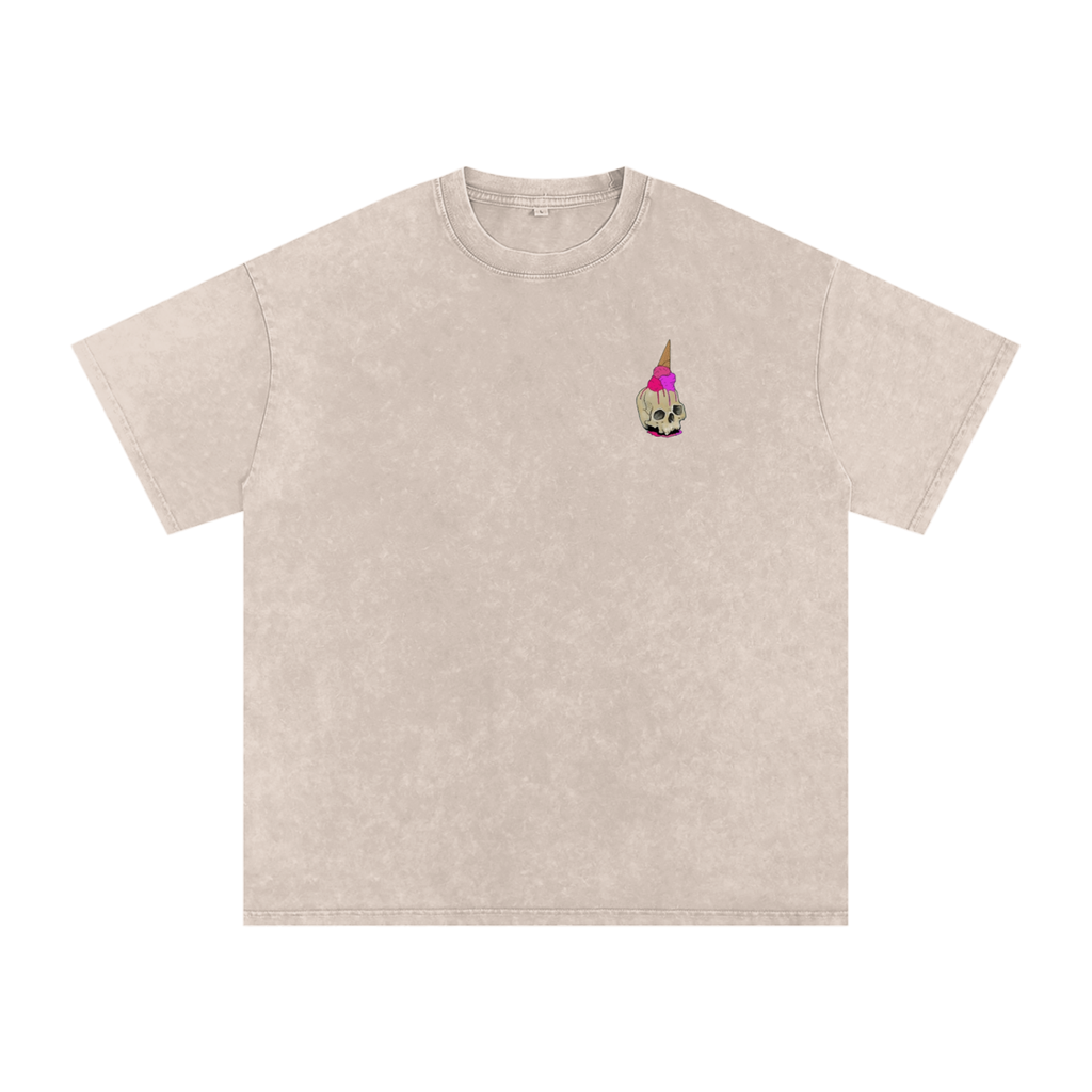 Snow Washed Oversized Cotton T-Shirt