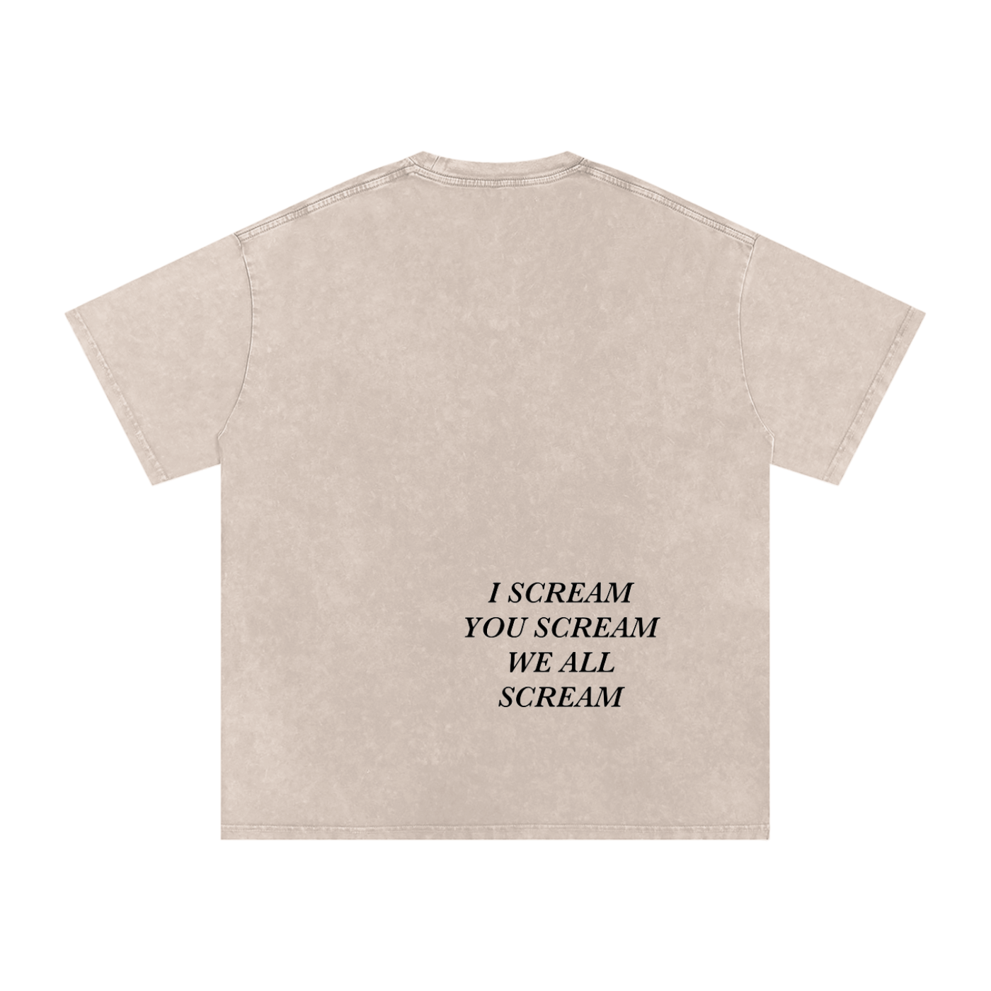 Snow Washed Oversized Cotton T-Shirt
