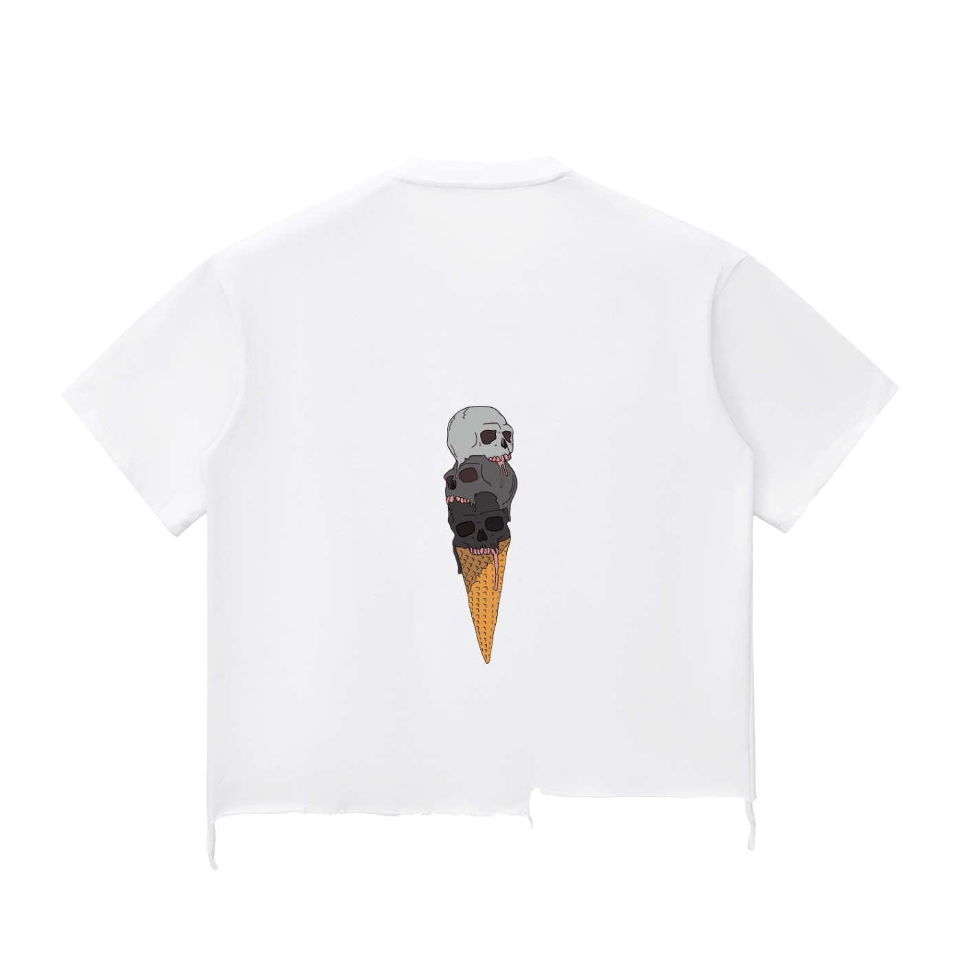 Snow Wash Raw-Hem Boxy T-shirt