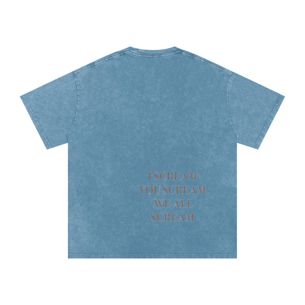 Snow Washed Oversized Cotton T-Shirt