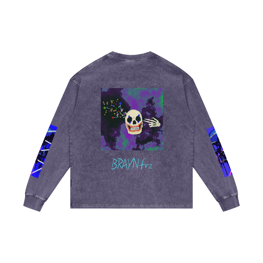 Acid Wash Oversize Long Sleeve T-Shirt