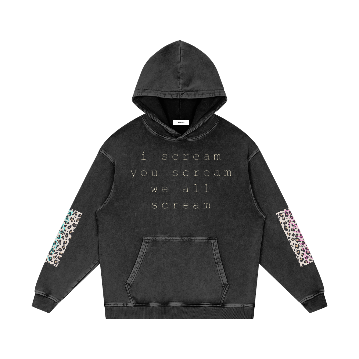 Snow Washed Loose Cotton Hoodie