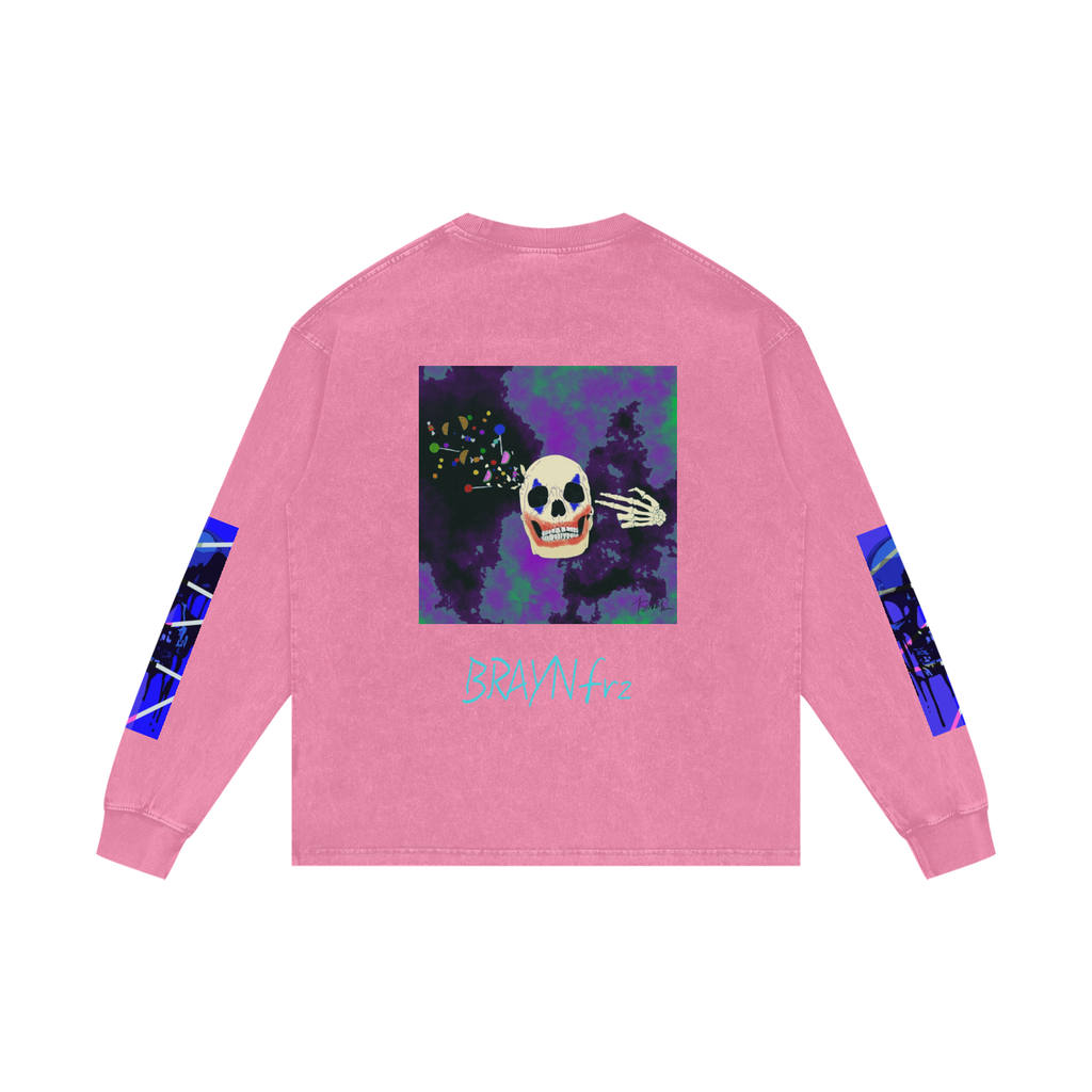Acid Wash Oversize Long Sleeve T-Shirt