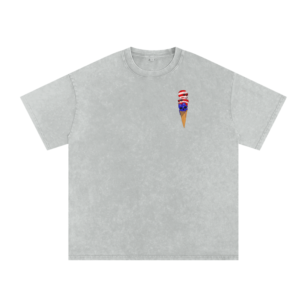 Snow Washed Oversized Cotton T-Shirt