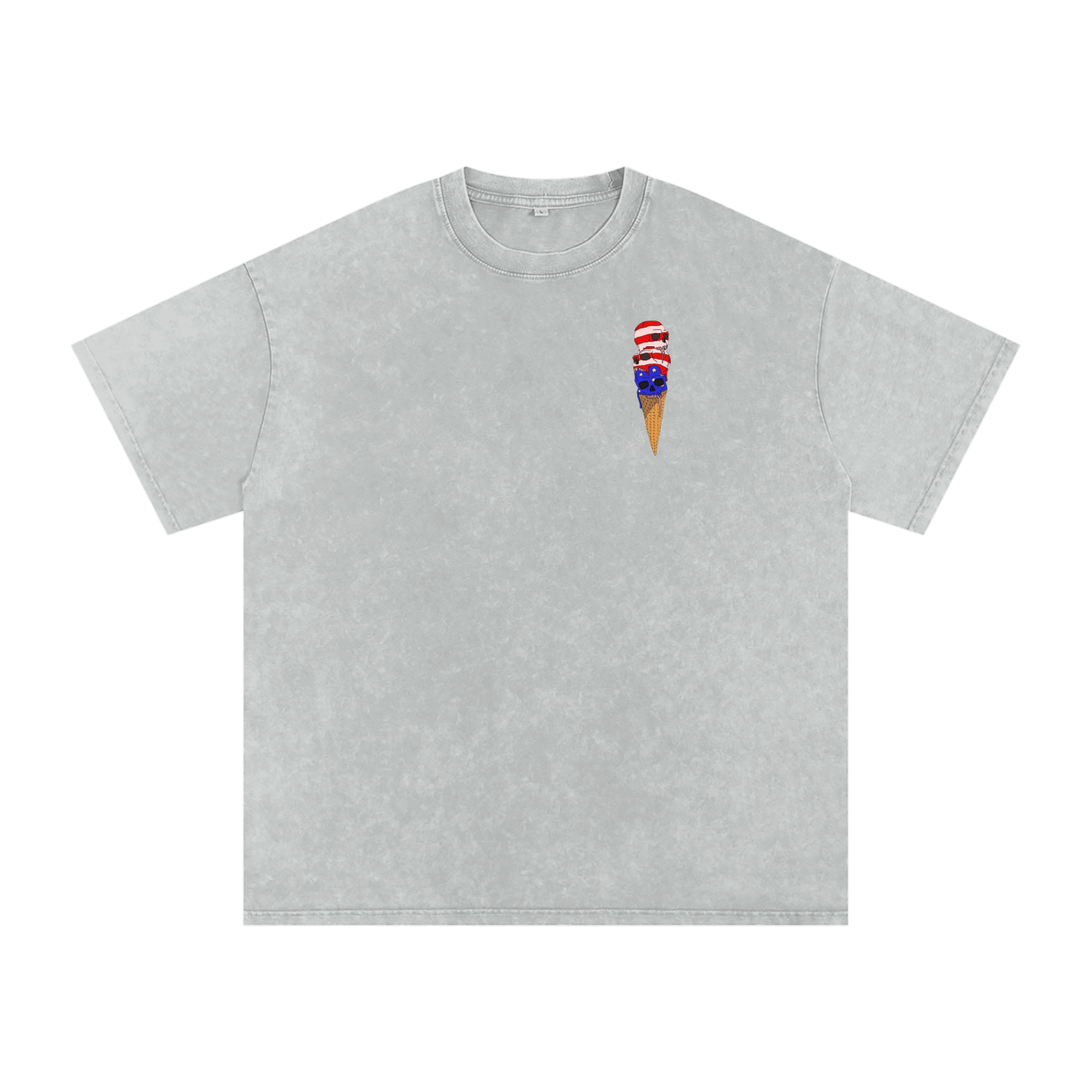 Snow Washed Oversized Cotton T-Shirt