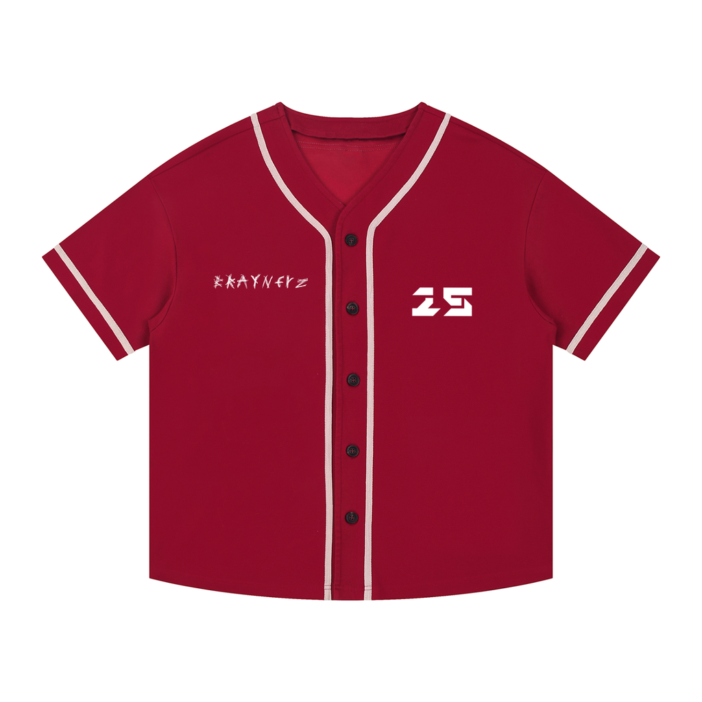 Contrast Piped Button-Up Jersey