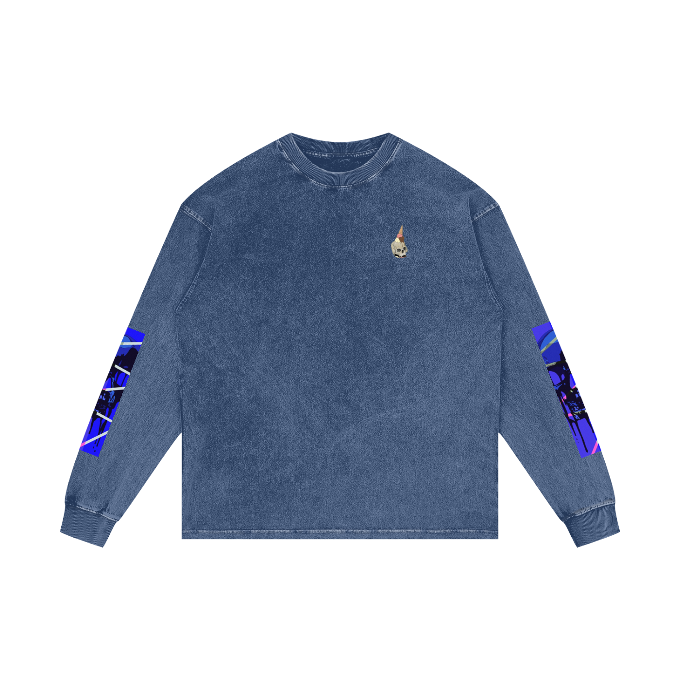 Acid Wash Oversize Long Sleeve T-Shirt