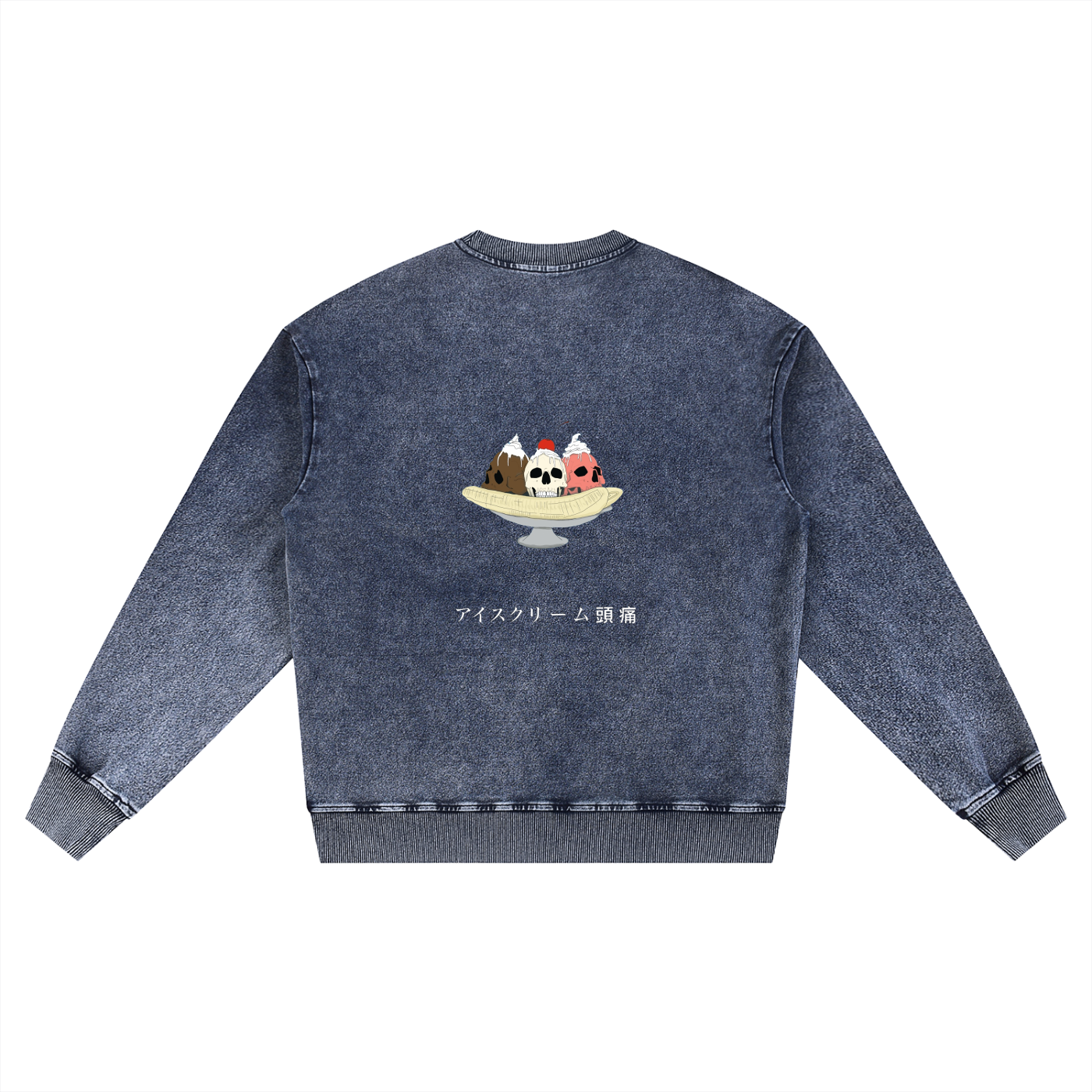 Snow Wash Oversized Crewneck Sweatshirt