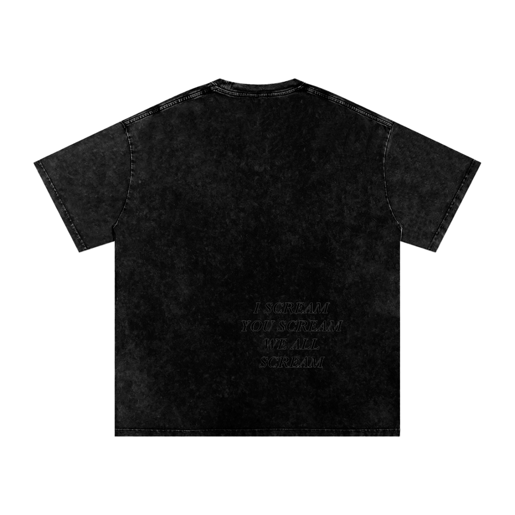 Snow Washed Oversized Cotton T-Shirt