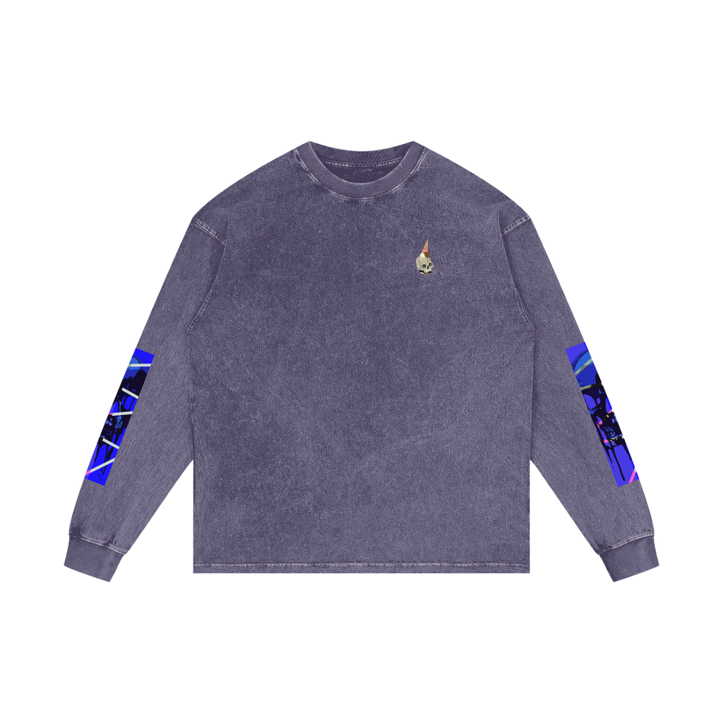 Acid Wash Oversize Long Sleeve T-Shirt