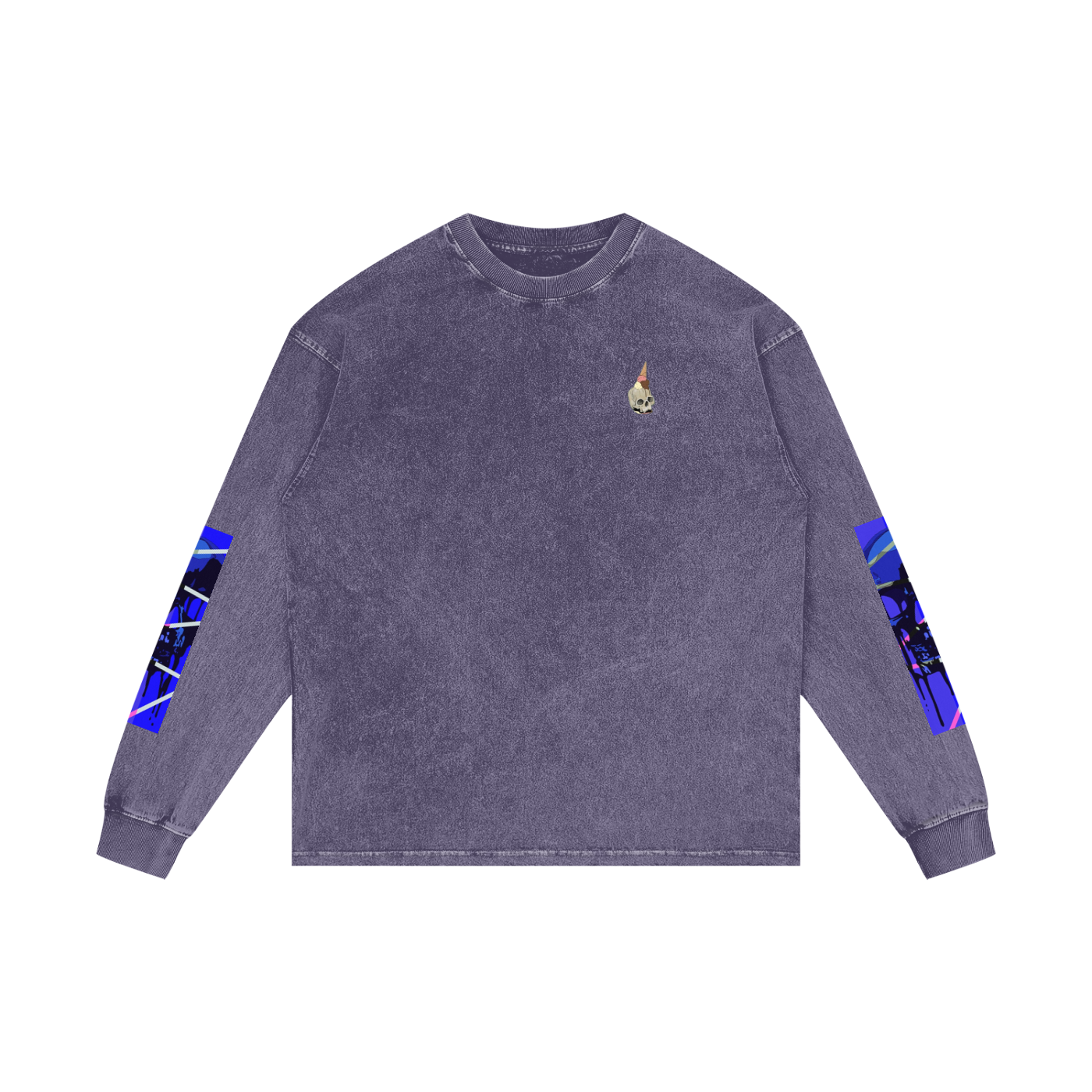 Acid Wash Oversize Long Sleeve T-Shirt