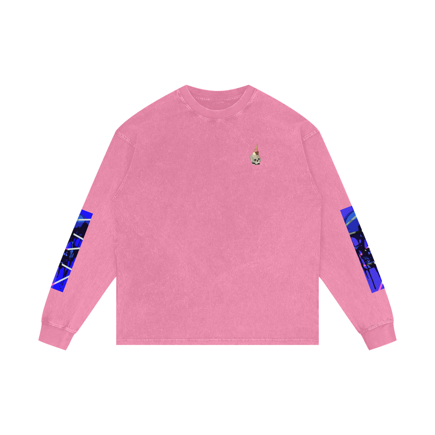 Acid Wash Oversize Long Sleeve T-Shirt