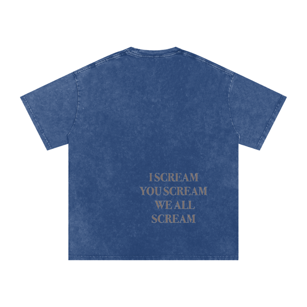 Snow Washed Oversized Cotton T-Shirt