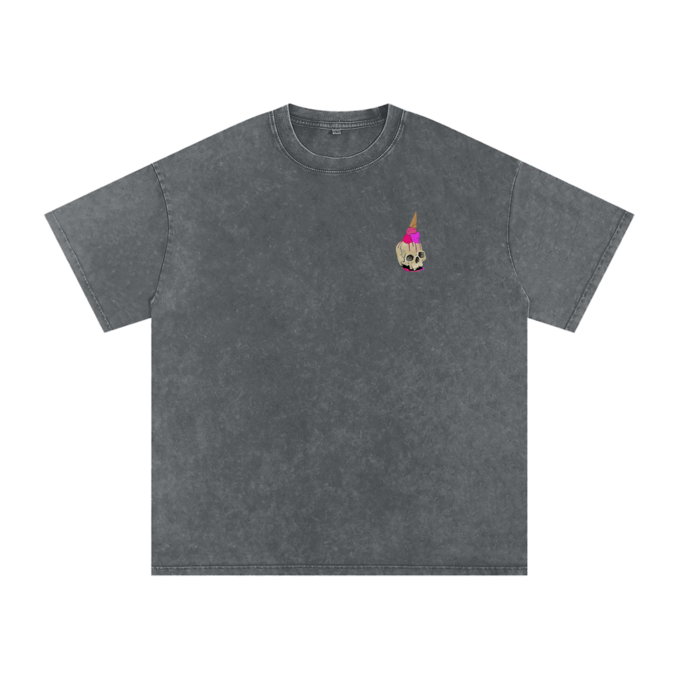 Snow Washed Oversized Cotton T-Shirt