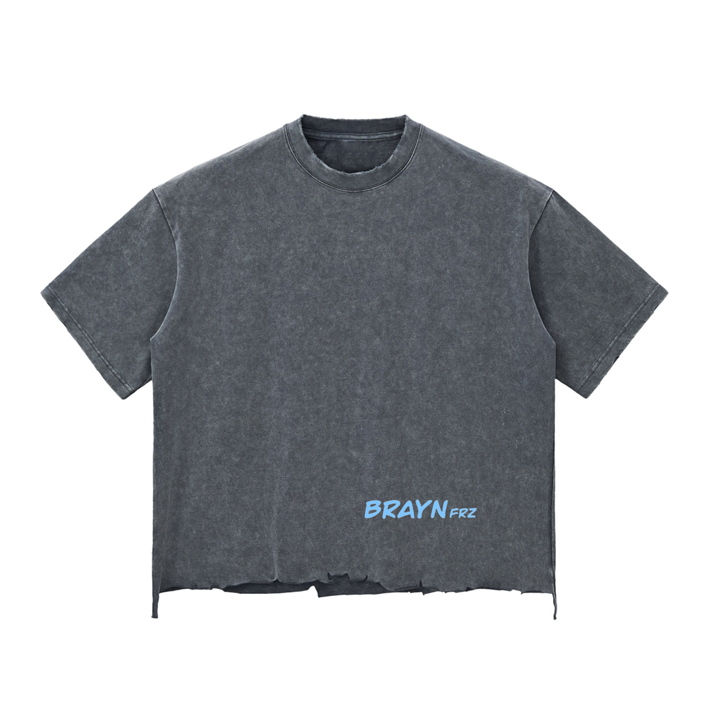Snow Wash Raw-Hem Boxy T-shirt
