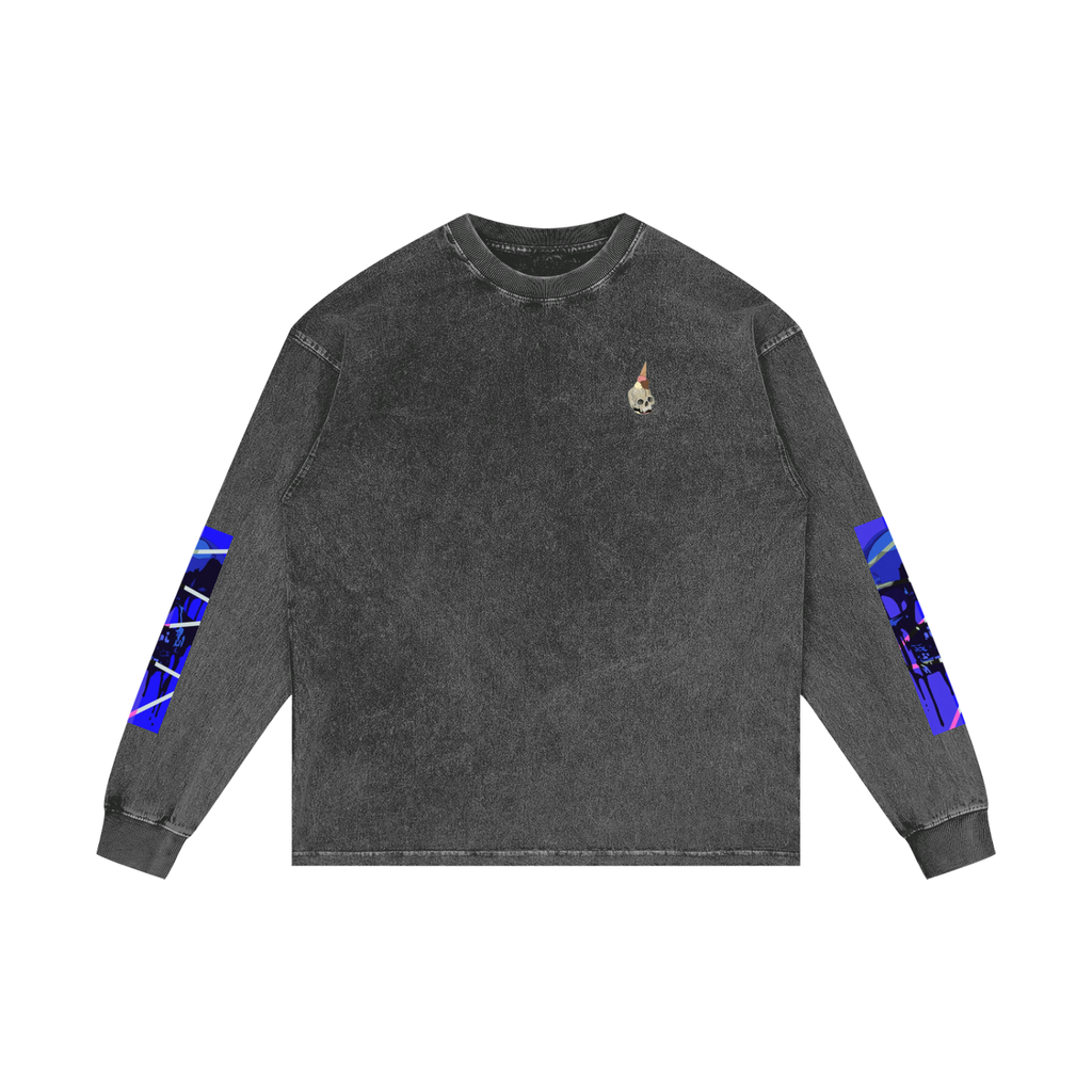 Acid Wash Oversize Long Sleeve T-Shirt