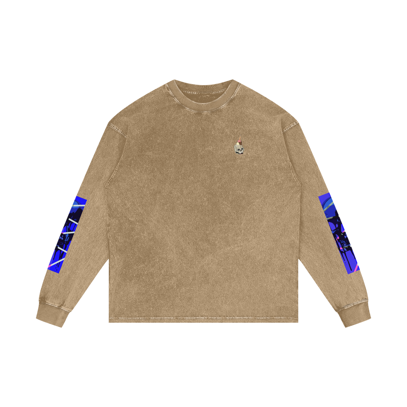 Acid Wash Oversize Long Sleeve T-Shirt