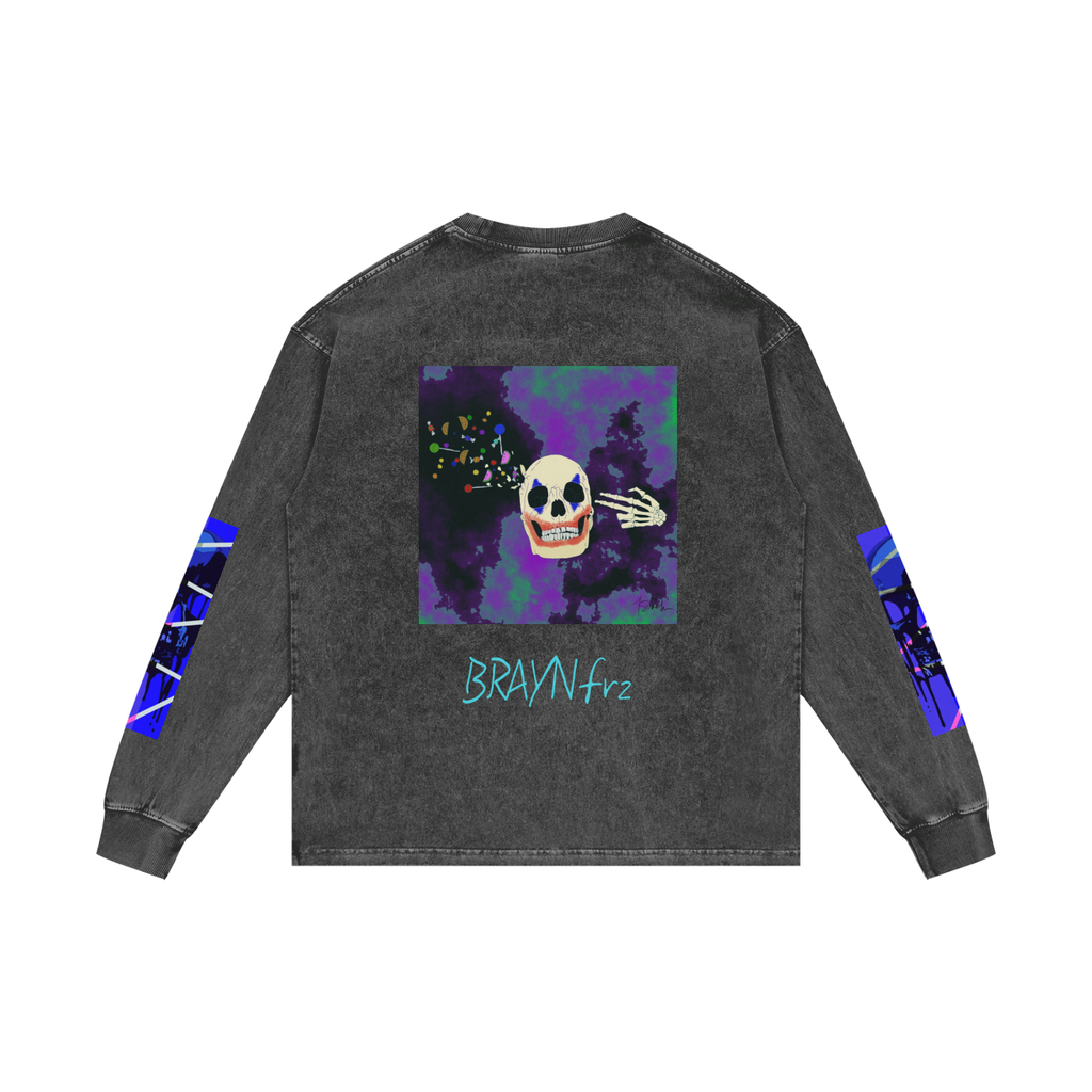 Acid Wash Oversize Long Sleeve T-Shirt