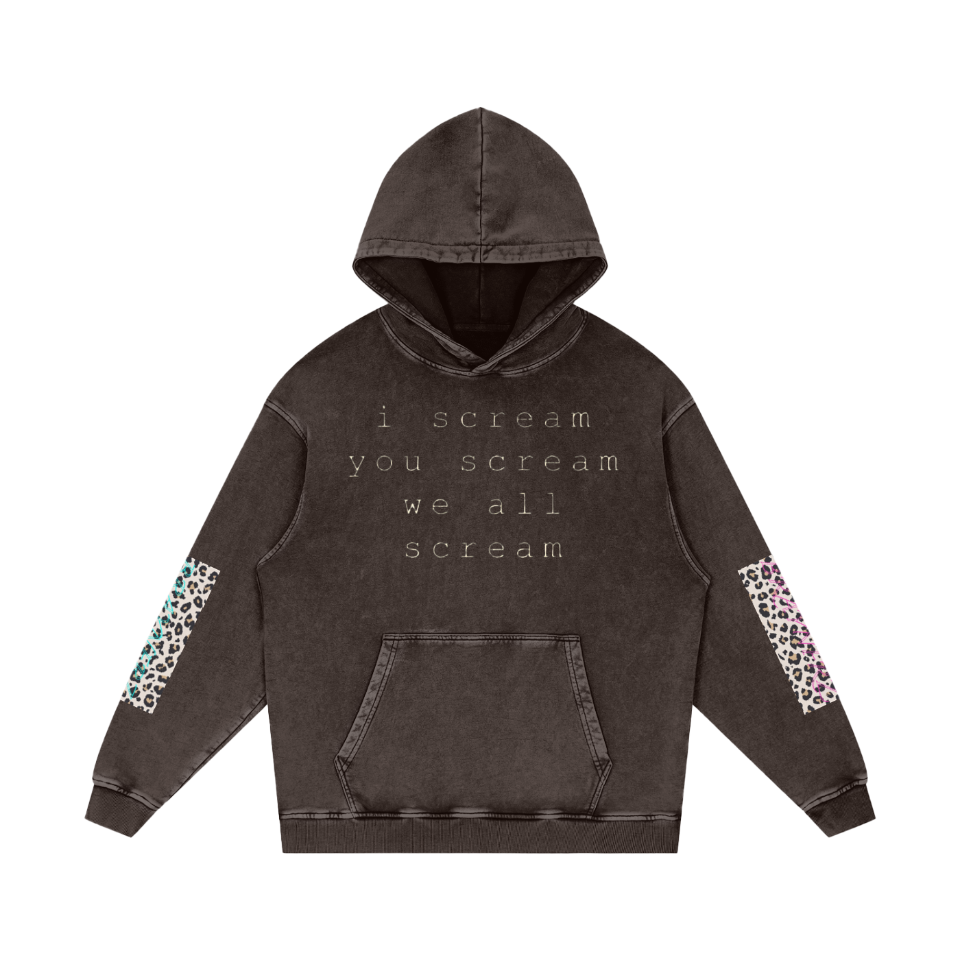 Snow Washed Loose Cotton Hoodie
