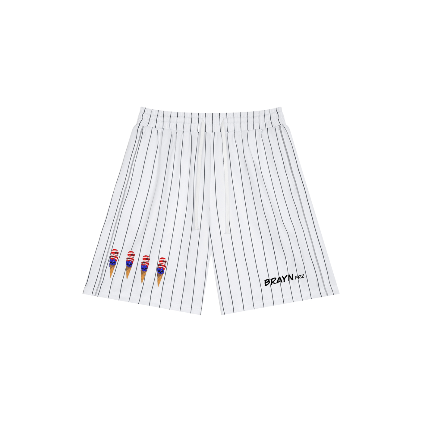 Unisex Striped Loose Fit Shorts
