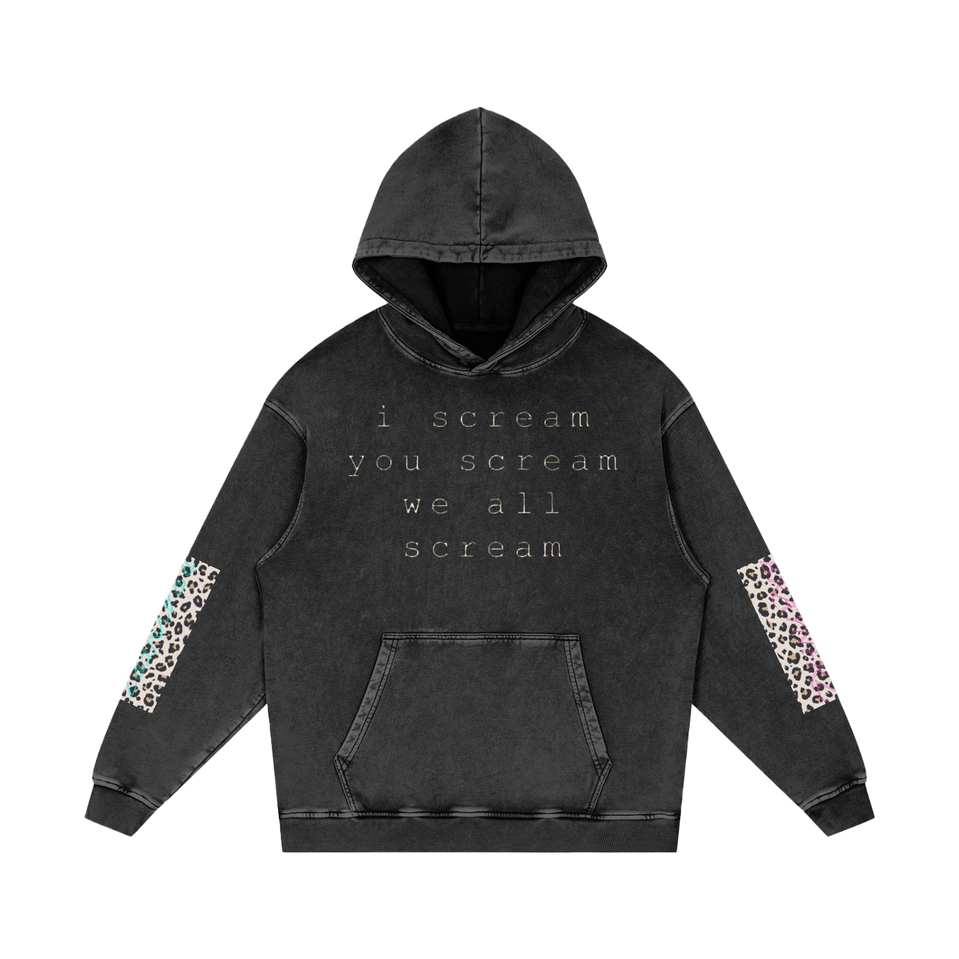 Snow Washed Loose Cotton Hoodie