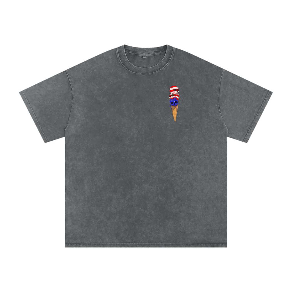 Snow Washed Oversized Cotton T-Shirt