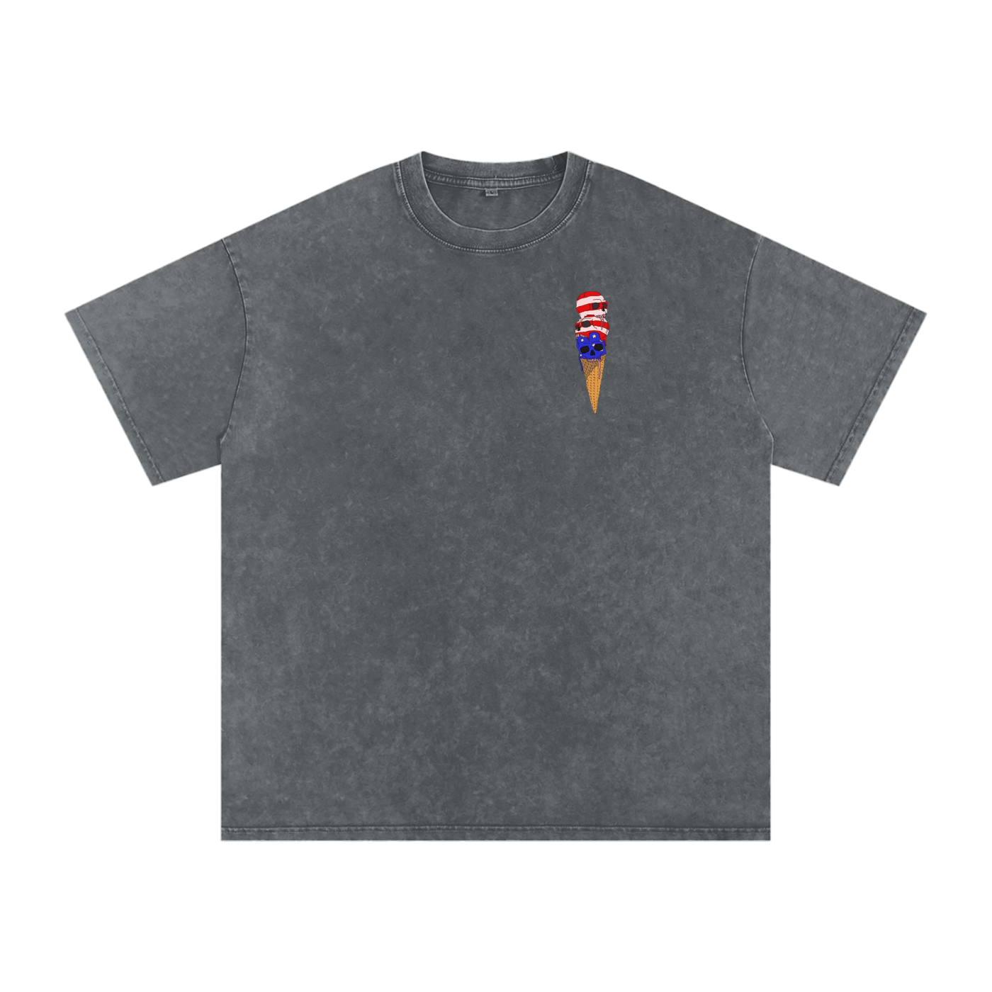 Snow Washed Oversized Cotton T-Shirt