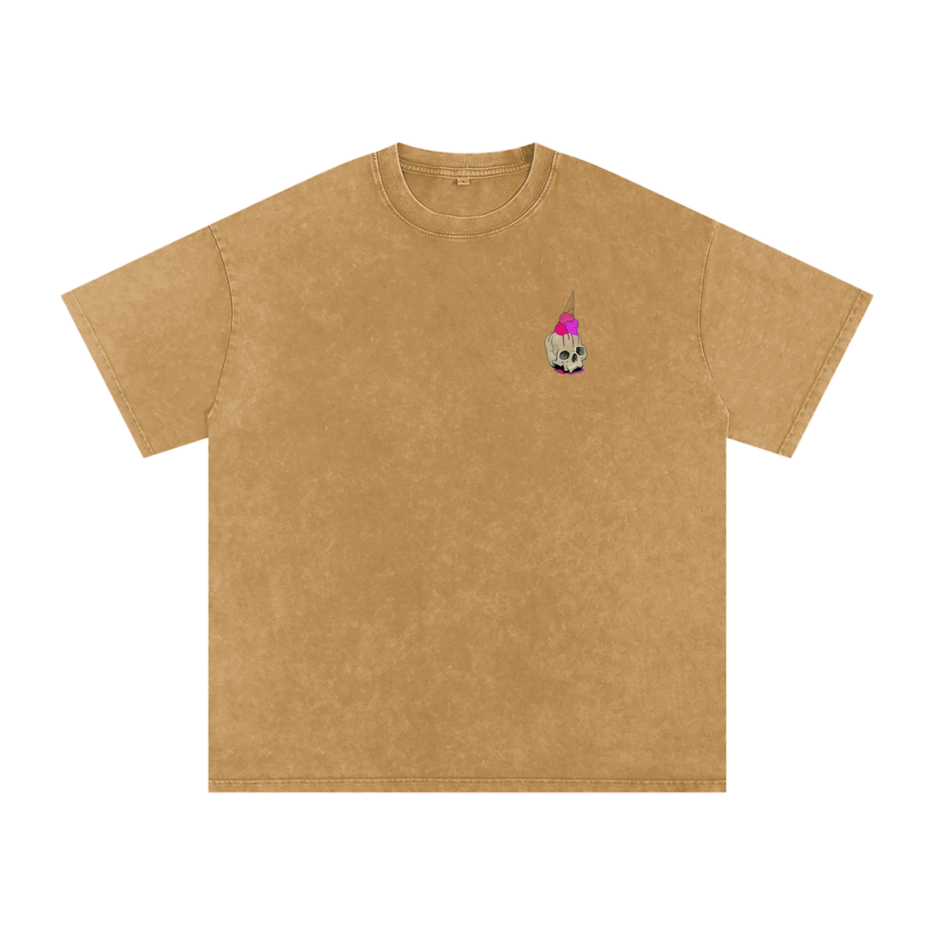 Snow Washed Oversized Cotton T-Shirt